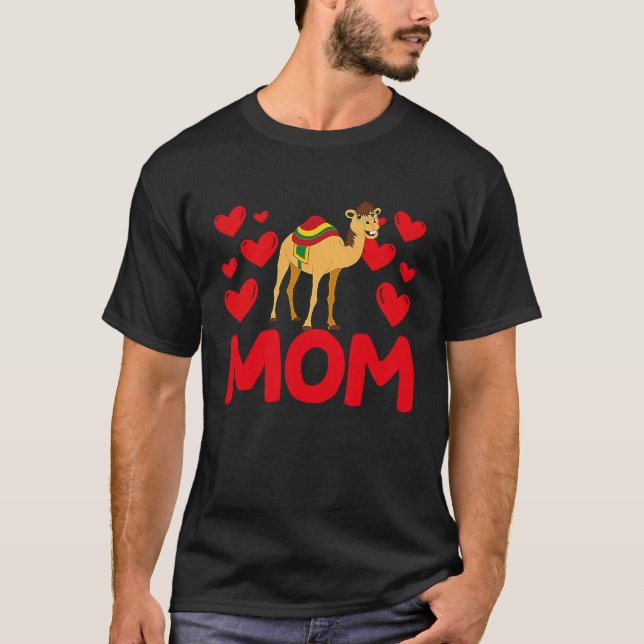 T-shirt Happy Valentine's Day Camels Mom Mothers Day Valen (Devant)