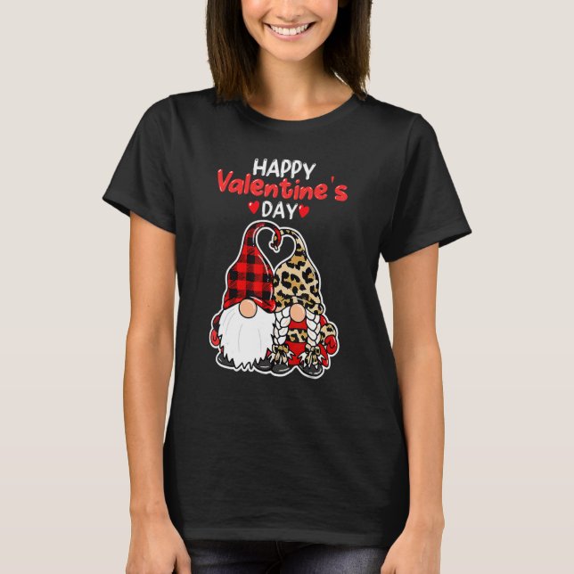T-shirt Happy Valentines Day Gnomes Couple Valentines Day  (Devant)