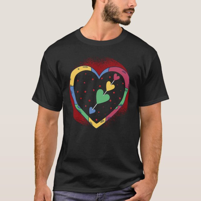 T-shirt Happy Valentines Day Love Cute Colorful Cool (Devant)