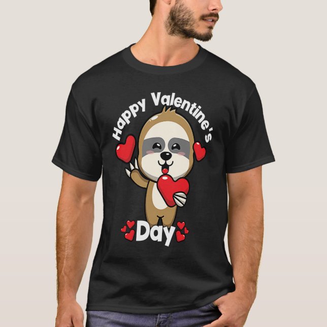 T-shirt Happy Valentine's Day Roses Date Night Flowers Lov (Devant)