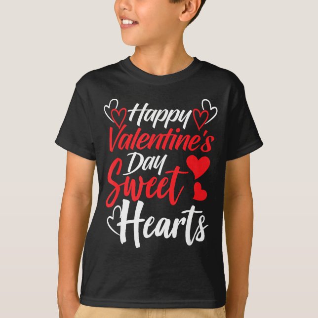 T-shirt Happy Valentine's Day Sweet Hearts Couples Valenti (Devant)
