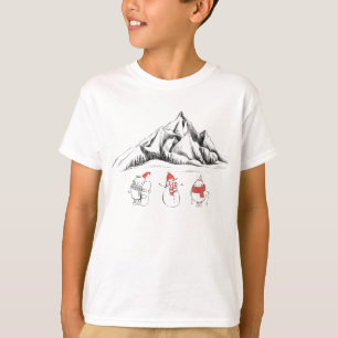 T-shirt Happy Winter Sport Snowman Ski Snowboard