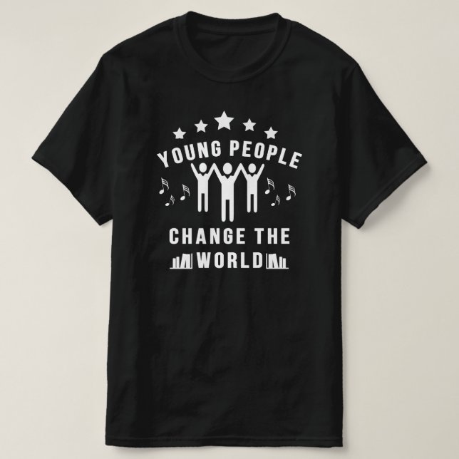 T-shirt happy youth day, journée internationale de la jeun (Design devant)