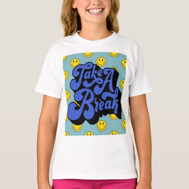 T-shirt Happycore Smiley Face - prenez une pause (Devant)