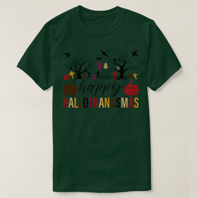 T-shirt happyhallothanksmas 20 (Design devant)