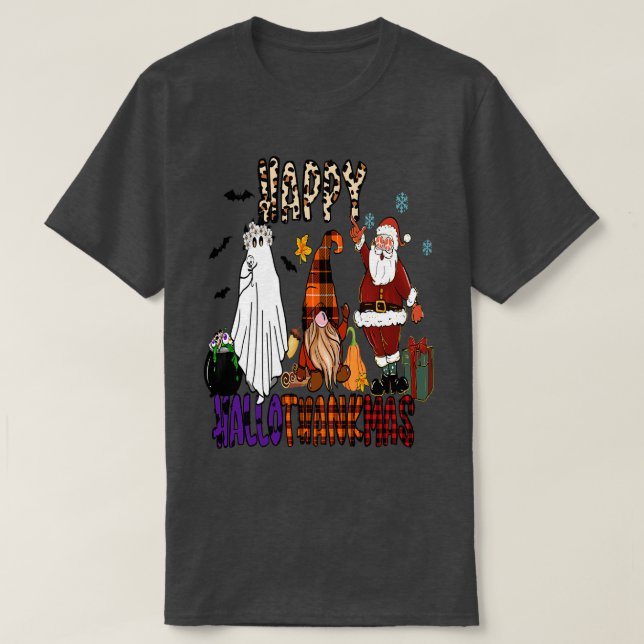T-shirt happyhallothanksmas 3 (Design devant)