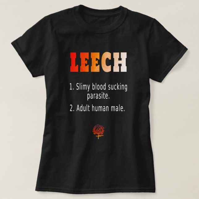 T-shirt HappyWorkT LEECH DEFINITION FEMINISTE HALLOWEEN (Design devant)