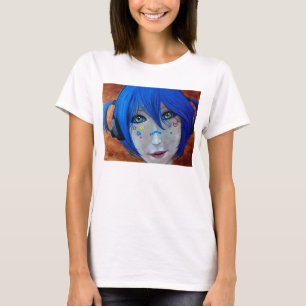 T-shirt Harajuku bleu