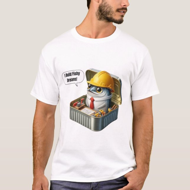 T-shirt  Hard Hat Sardine Engineer Tiny Workshop Art (Devant)