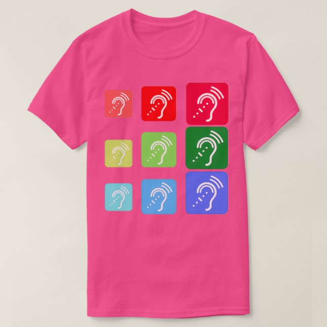 T-SHIRT HARD OF HEARING COLORFUL (Design devant)