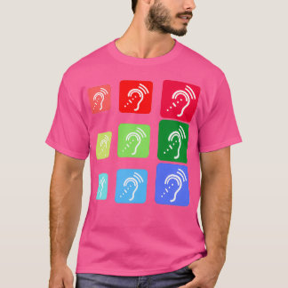 T-SHIRT HARD OF HEARING COLORFUL