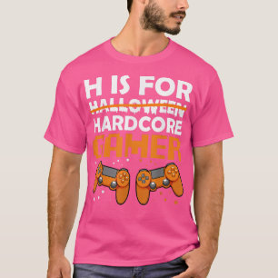 T-shirt Hardcore Gamer Lazy Costume Halloween jeu vidéo C