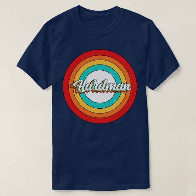 T-shirt Hardman Nom Chemise Vintage Hardman Circle (Design devant)