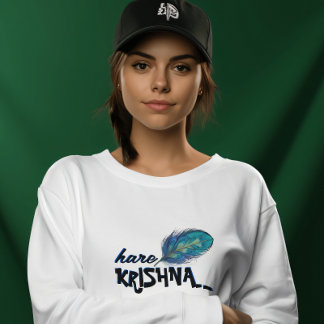 T-shirt "Hare Krishna" Peacock Feather Hindu