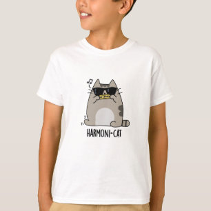 T-shirt Hari-cat Funny Harmonica Cat Pun