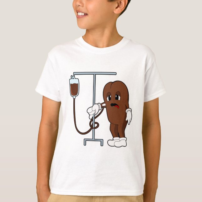 T-shirt Haricot de café avec pot de café (Devant)