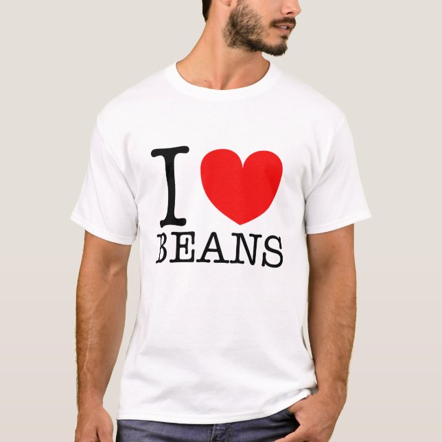 T-shirt haricots du coeur i (Devant)