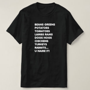 T-shirt Haricots Greens Pommes de terre U Nom It Thanksgiv
