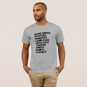 T-shirt Haricots Greens Pommes de terre U Nom It Thanksgiv