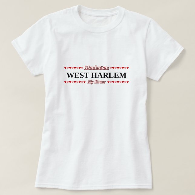 T-shirt HARLEM OCCIDENTAL - ma maison - Manhattan, NYC (Design devant)