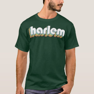 T-shirt Harlem Retro Typographie Arc-en-ciel style défraîc
