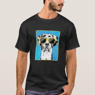 T-shirt Harlequin Grand Dane Portrait Pop Art Chien Avec S