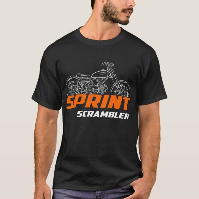 T-shirt Harley-Davidson Sprint ERS 350 Scrambler 1969-1972 (Devant)