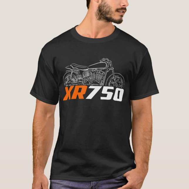 T-shirt Harley-Davidson XR750 1970-1975 (Devant)