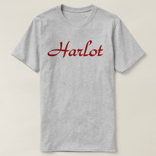 T-shirt Harlot de texte (Design devant)