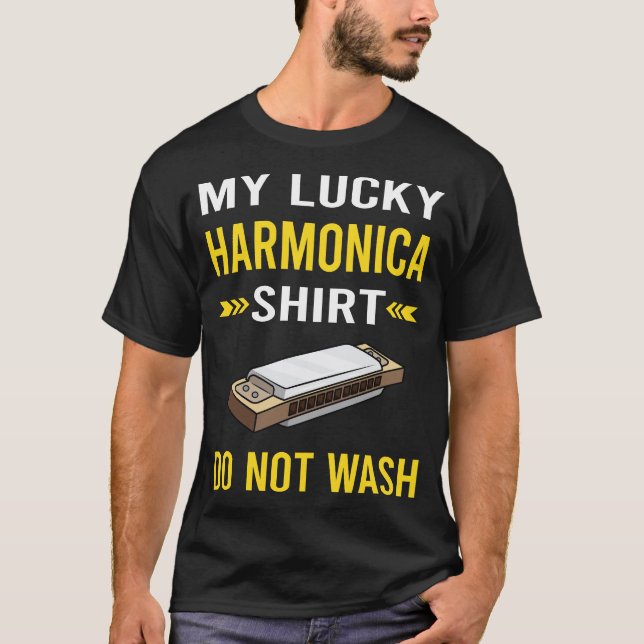 T-shirt Harmonica à bouche chemise porte-bonheur (Devant)