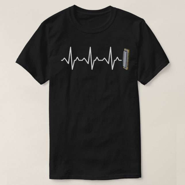 T-shirt Harmonica Heartbeat  (Design devant)