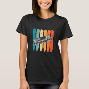 T-shirt Harmonica Instrument Rétro Joueur de Harpe Françai