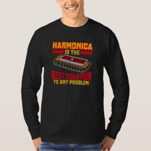 T-shirt Harmonica Instruments de musique musicienne joueur
