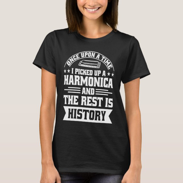 T-shirt Harmonica Player & Mouth Harp Designs Pour Harmoni (Devant)