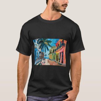 T-shirt Harmonie De La Havane Tropicale - Scène De Rue Ani
