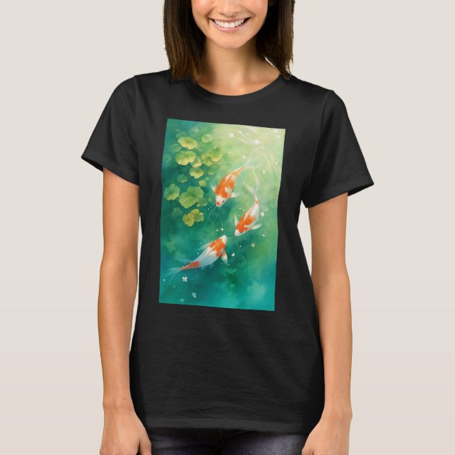 T-shirt Harmonie des carpes koï dans l'étang (Devant)