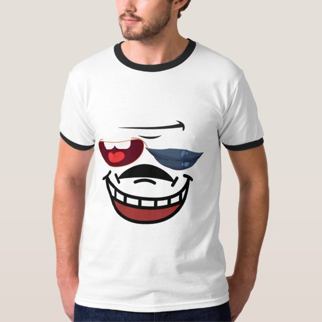 T-shirt Harmonie des lèvres et des dents : Unique Emoji T- (Devant)