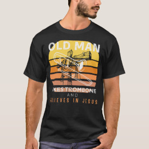 T-shirt Harmonie divine : Vieux Mans grincheux Jésus Tune 