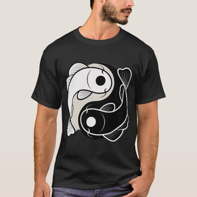 T-shirt Harmonie du Yin Yang du Koi (Devant)