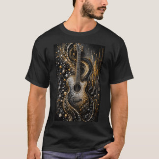 T-shirt Harmonie en fragments | Guitare micro mosaïque 3D