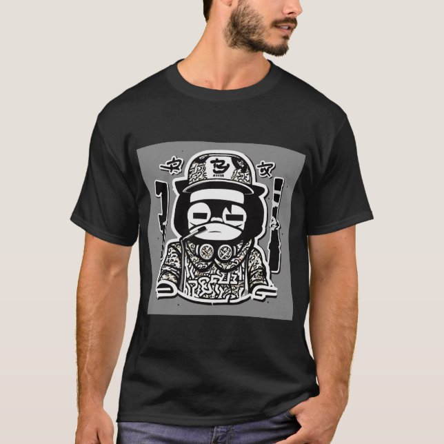 T-shirt Harmonie éternelle : Kungfu King Monochrome Tee (Devant)