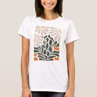 T-shirt Harmonie florale Abstraite avec les accents nature