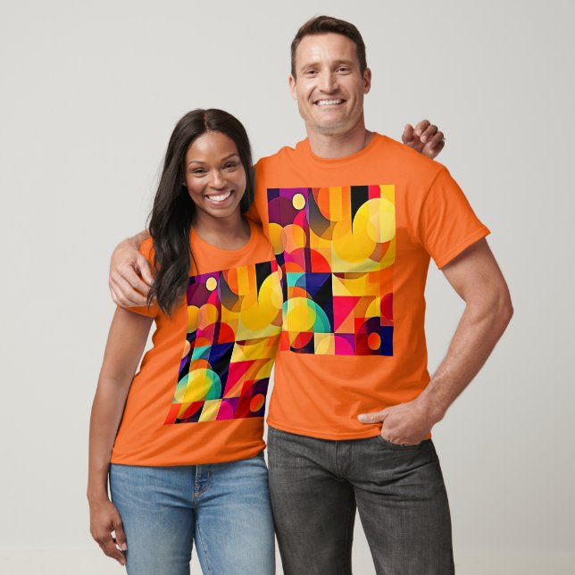 T-shirt Harmonie géométrique vive (Unisexe)