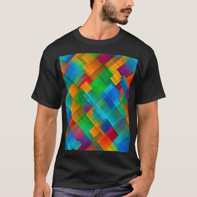 T-shirt Harmonie géométrique vive (Devant)