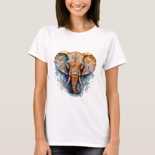 T-shirt Harmonie Spirituelle : L'Esprit Eléphant Coloré