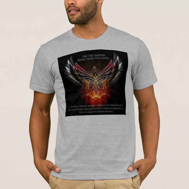T-shirt harmonie-techno-tribal-Phoenix (Devant)