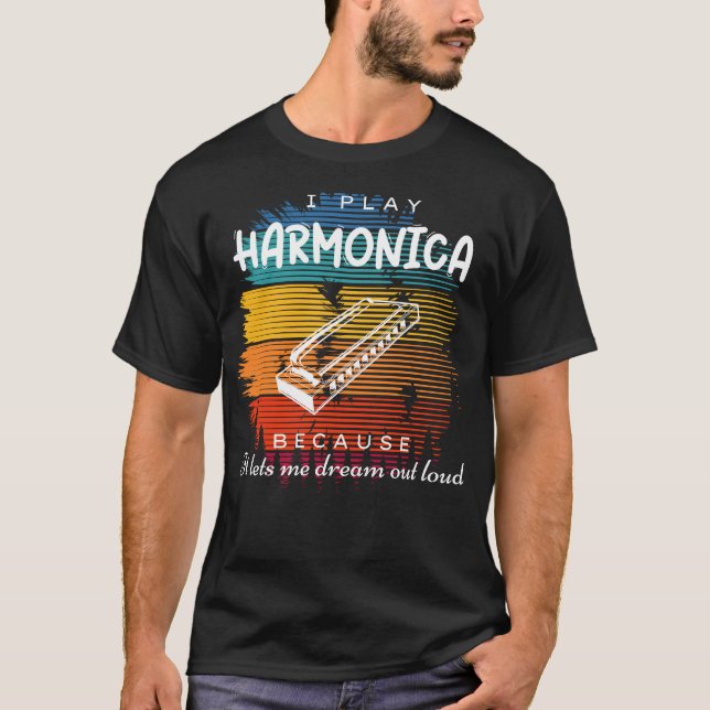T-shirt Harmonious Daydream : Melodique Harmonica Joy (Devant)