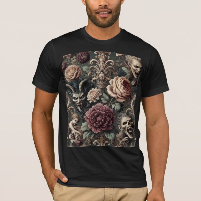 T-shirt Harmoniques hantées – Art gothique portable (Devant)