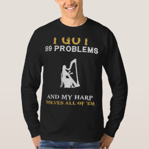 T-shirt Harmoniser avec l'Humour : 99 Problèmes Harmonica
