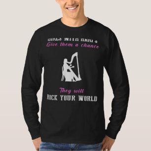 T-shirt Harmony Unleashed : Filles avec Harps Rock Tee
